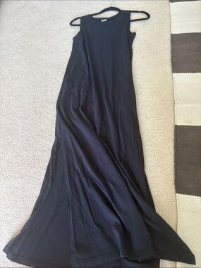 Lands' End Sleeveless Black Maxi Dress
